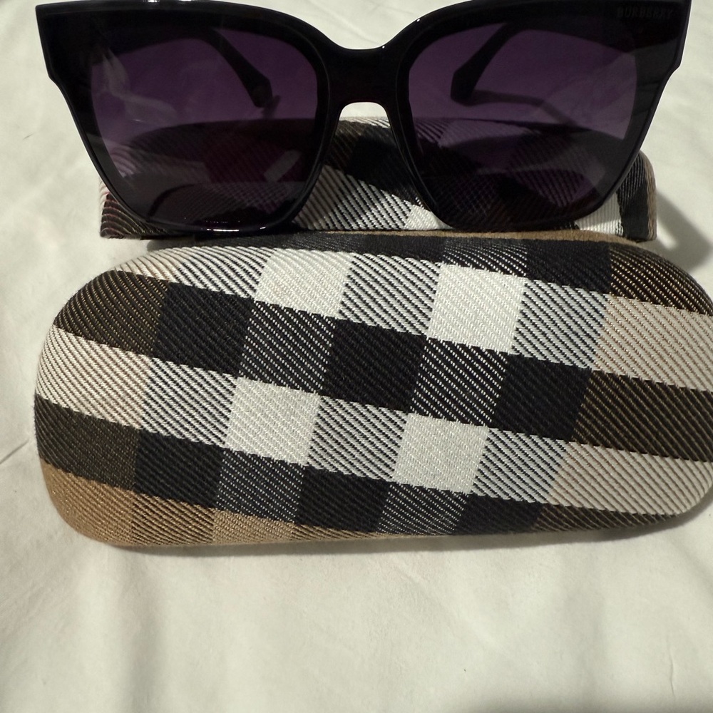Burberry 4164 59 Check Square Sunglasses with Burberry Checkered Case